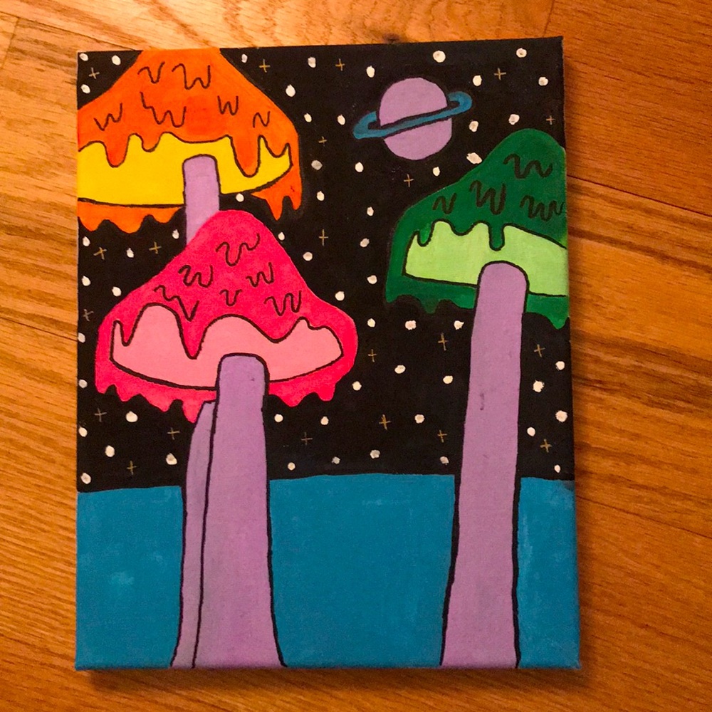 trippy mushroom painting🍄⚡️